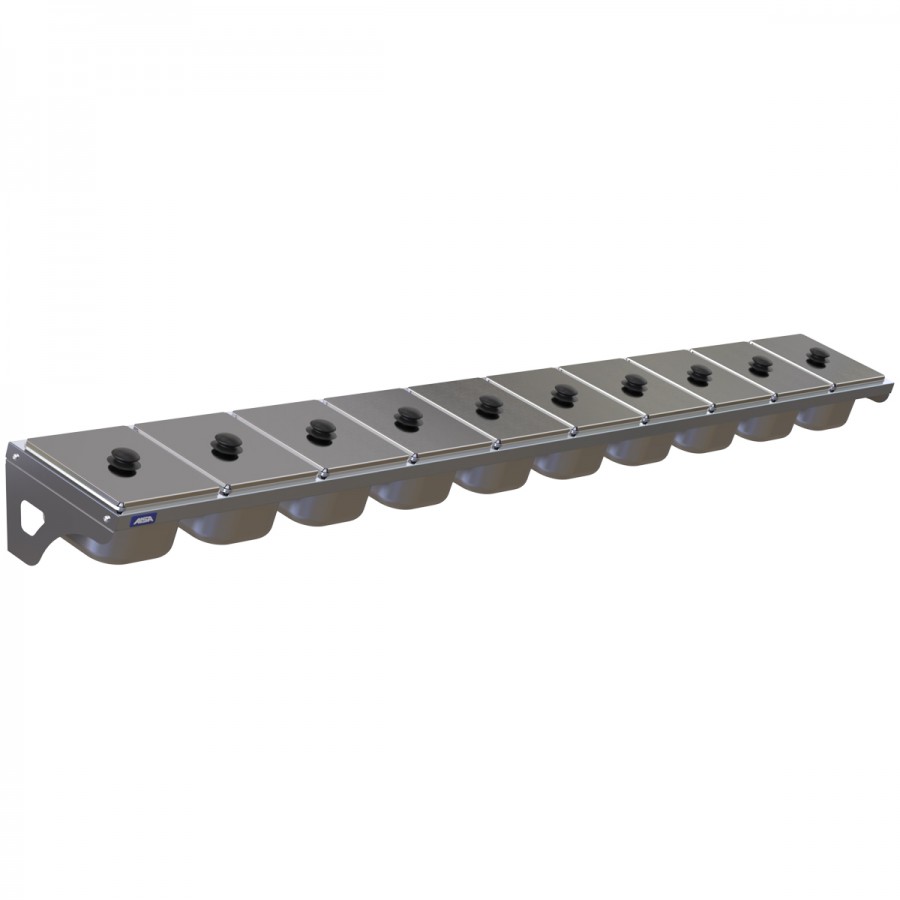 Condimentadora de Parede 10 Cubas Inox 1/6 100mm - Aisa